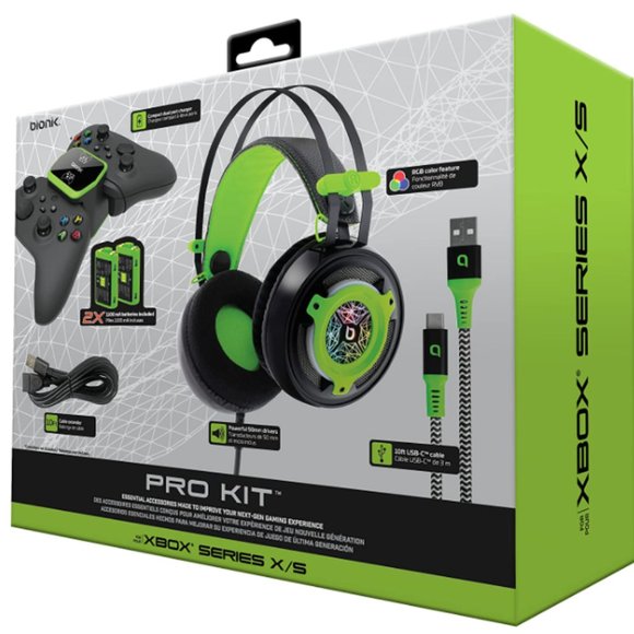 Bionik Xbox Series Pro Kit - Headset, Charge Base, Cable, Battery Packs (2) - Picture 8 of 8